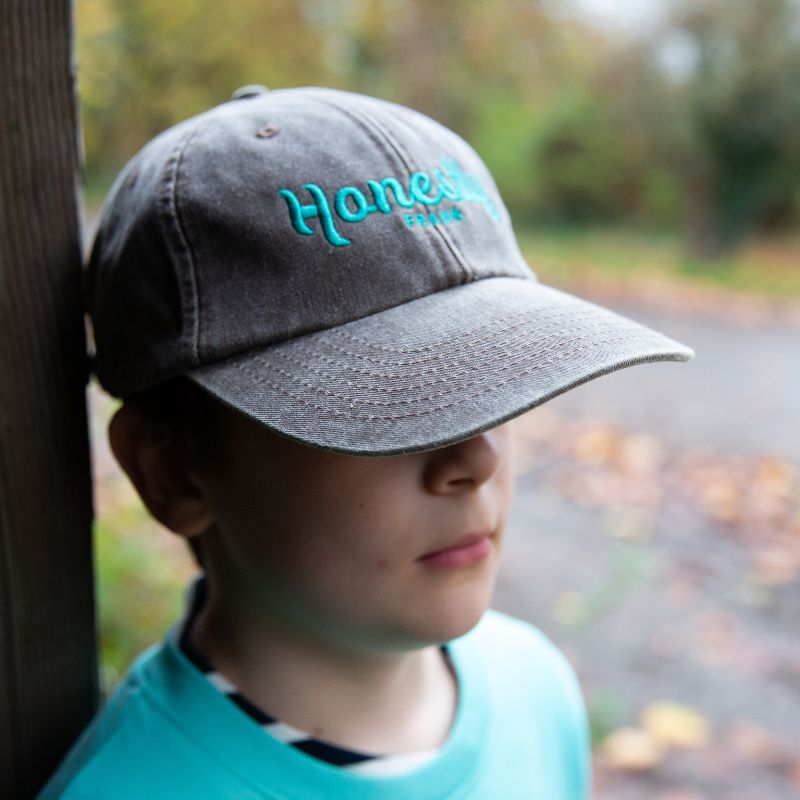 Honestly Frank - Baseball cap Chocolate & Pool Blue