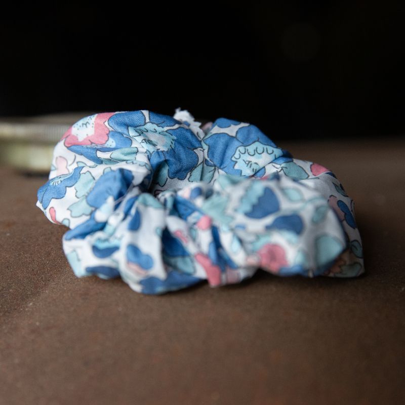 Honestly Frank - Blue & pink  hair scrunchie